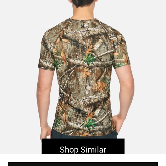 🆕WT🚻Real Tree🎄Camouflage HURLEY♓Rashguard💦 UPF 50+,Unisex Small - Picture 3 of 7